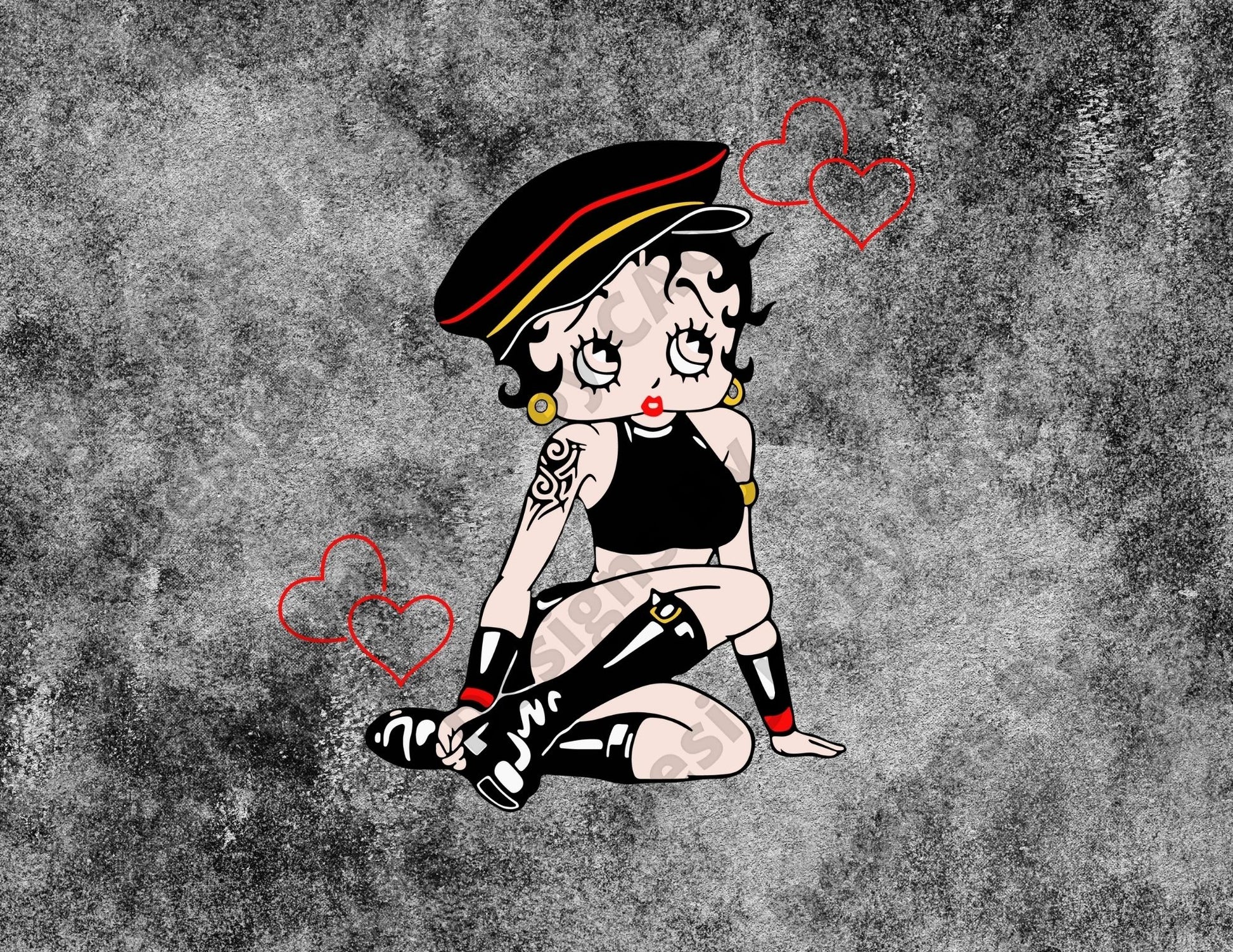 Sublimation Template Betty Boop Tattoo(b)