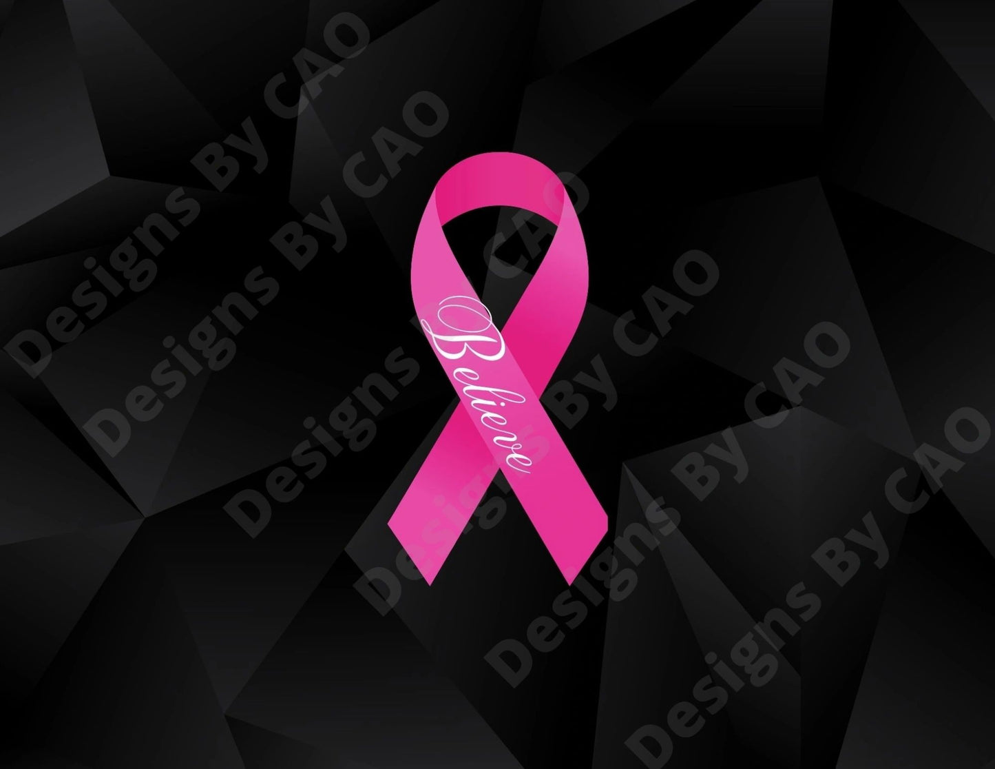 Believe Breast Cancer Awareness - Sublimation Template