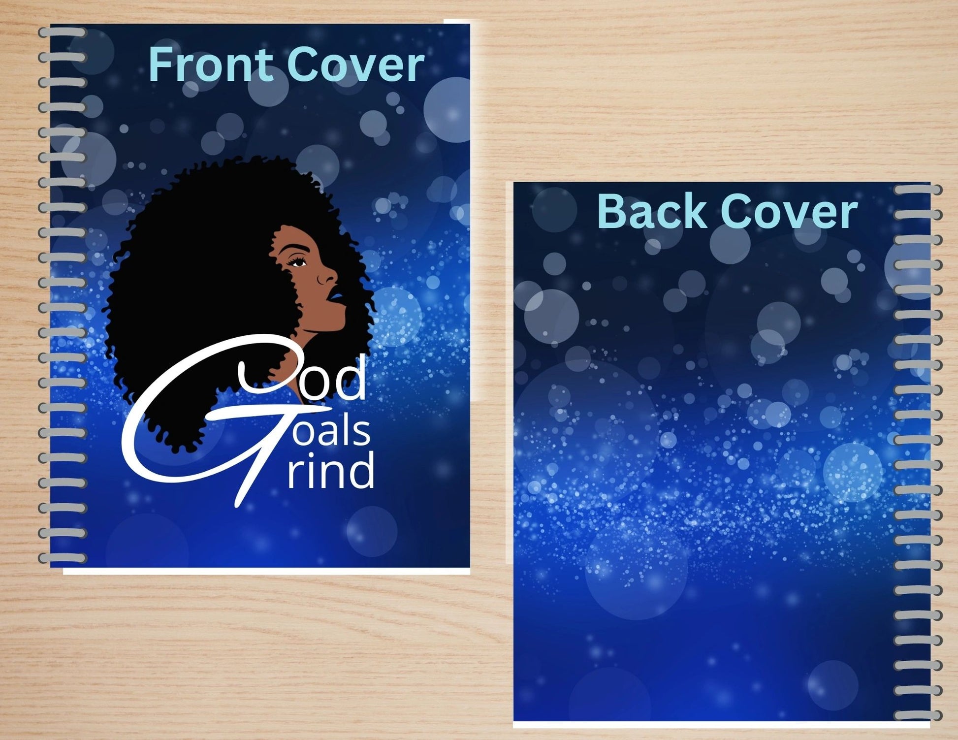 God Goals Grind Notebook/Journal Cover Template - Digital File