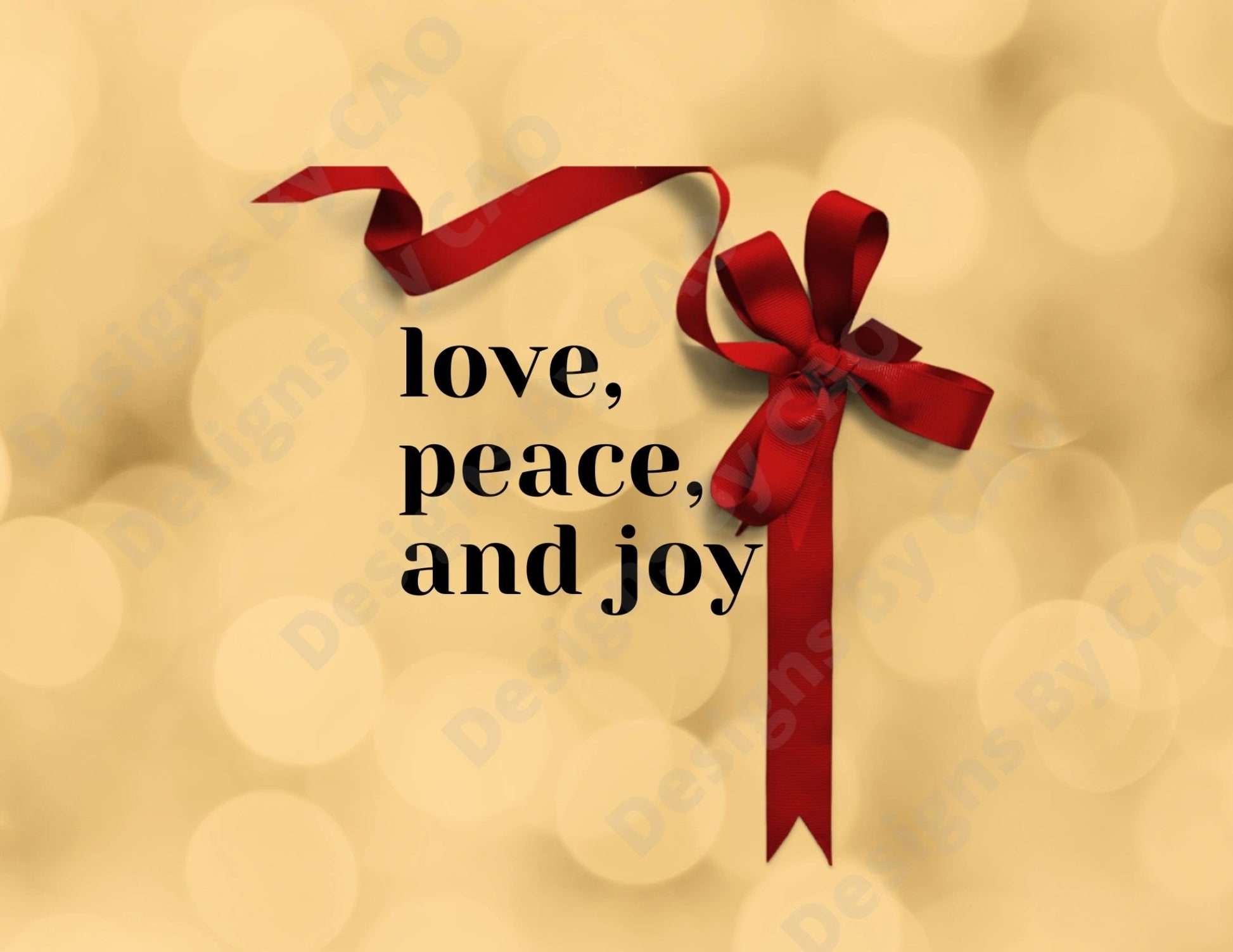 Love Peace and Joy Digital Template