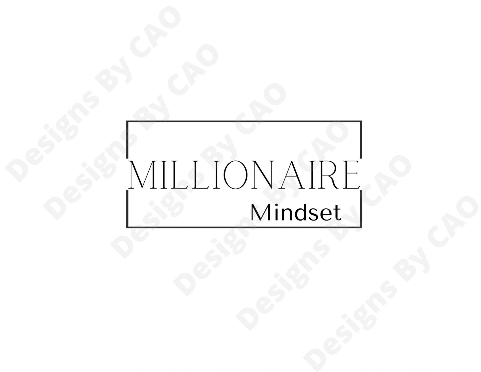 Millionaire Mindset SVG, PNG, JPG Digital File