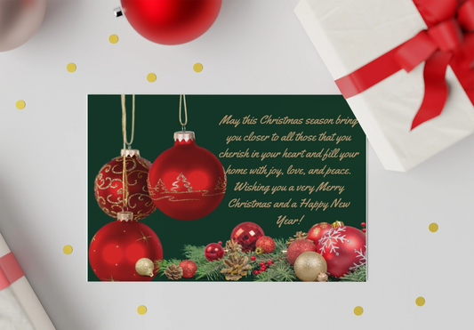 Christmas Greeting eCard - Instant Download/Printable