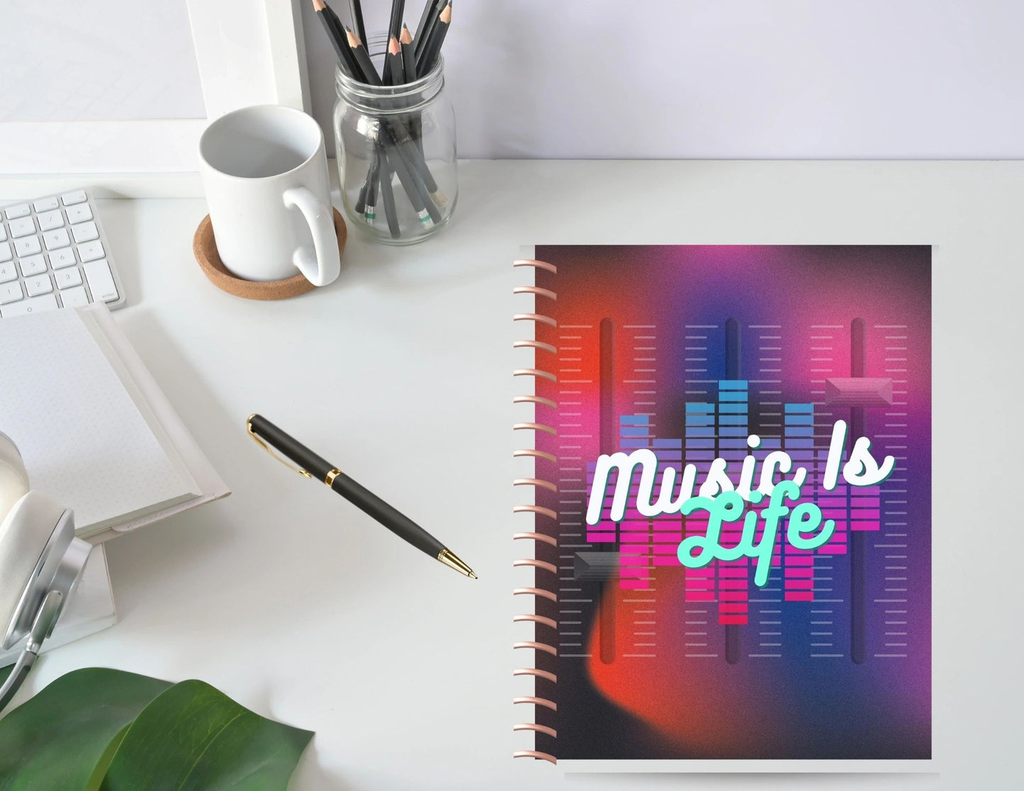 Printable Notebook/Journal Cover - Music is Life Digital File