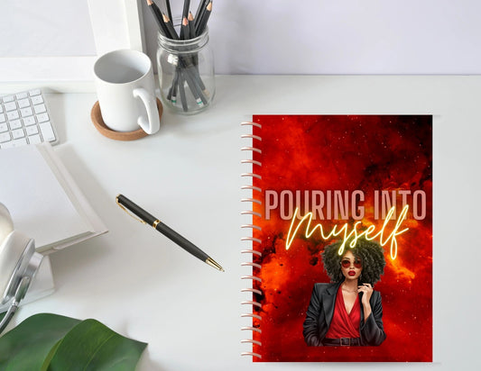 Printable Notebook/Journal Cover - Pouring Into Myself Digital File