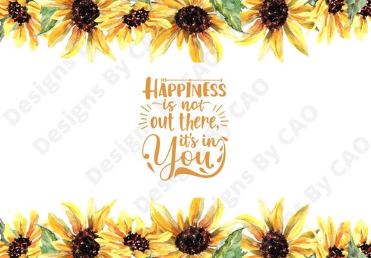 Sunflower Inspiration Sublimation Template Digital Design